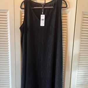 Eileen Fisher Black Midi Dress NWT